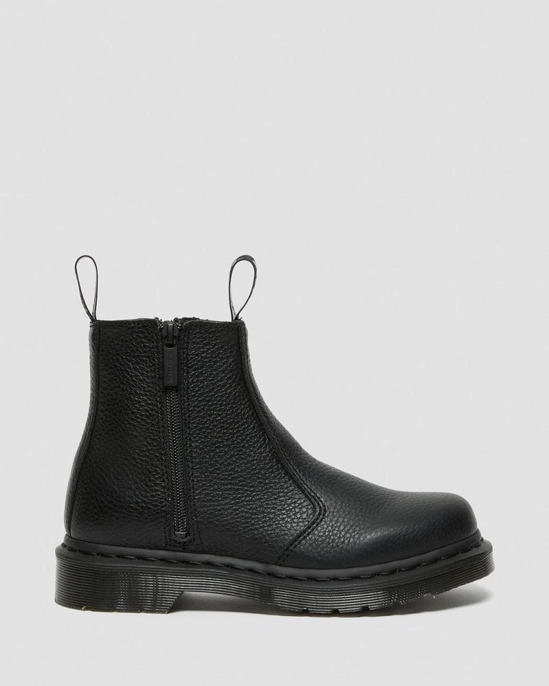 Women's Dr Martens 2976 Leather Zipper Ankle Boots Black | AU 27SGL